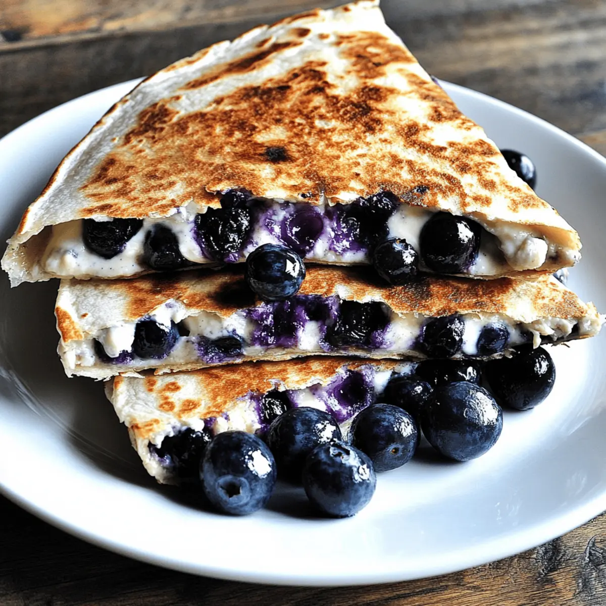 Blueberry Breakfast Quesadilla
