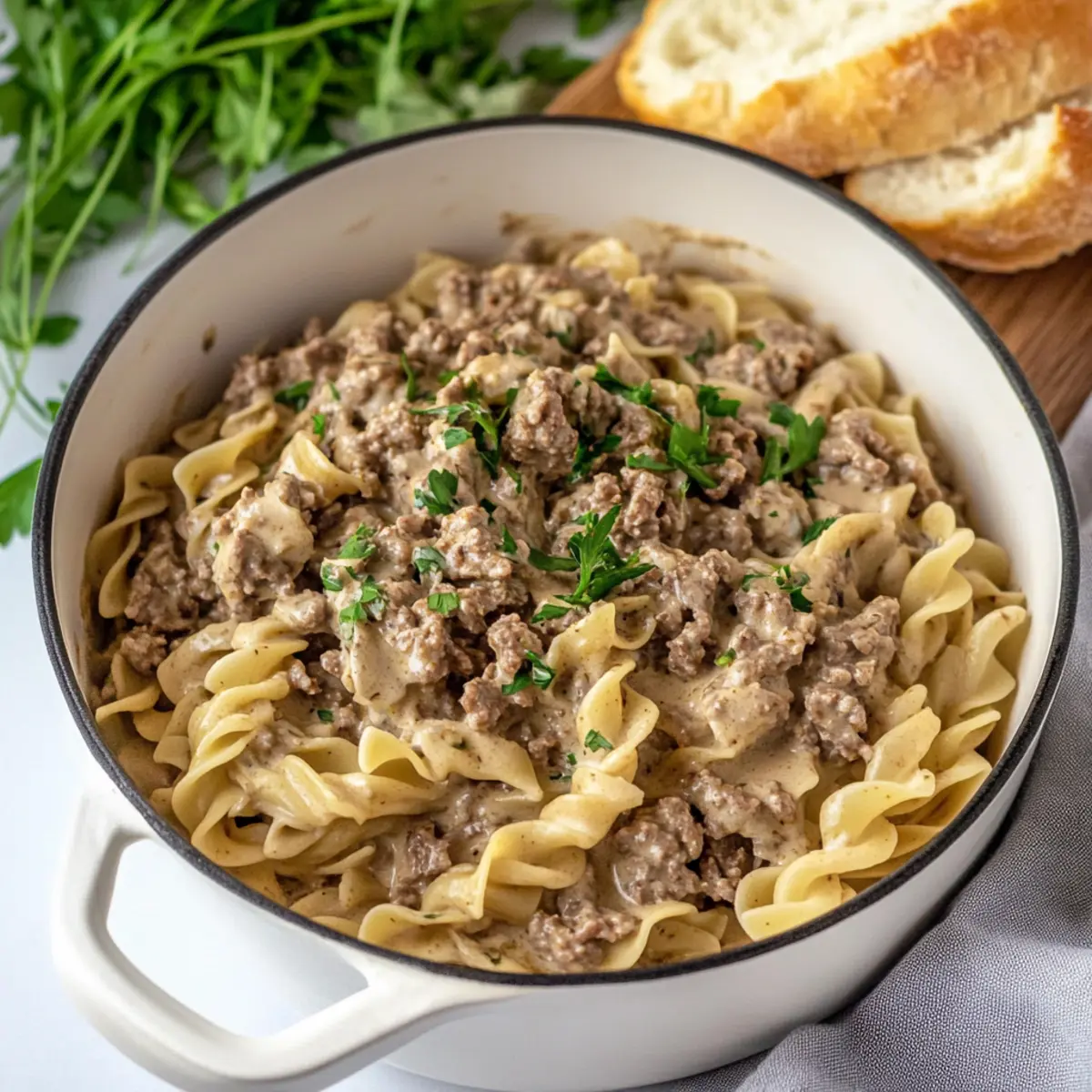 Ground Beef Stroganoff