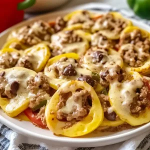 Crock Pot Cheesesteak Tortellini