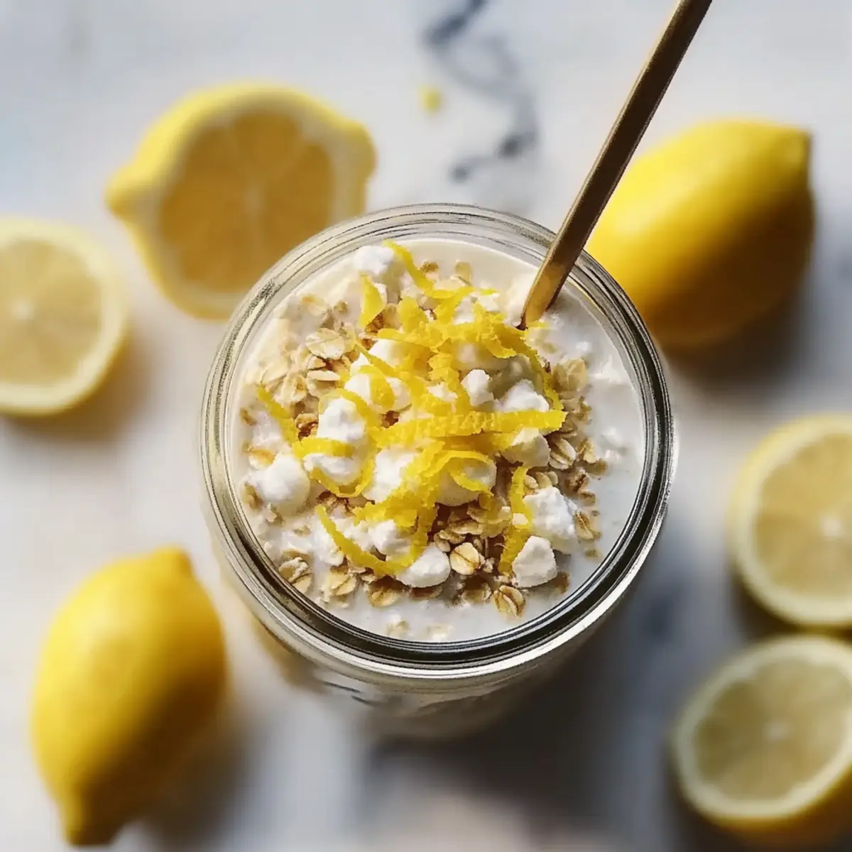 Lemon Cheesecake Overnight Oats