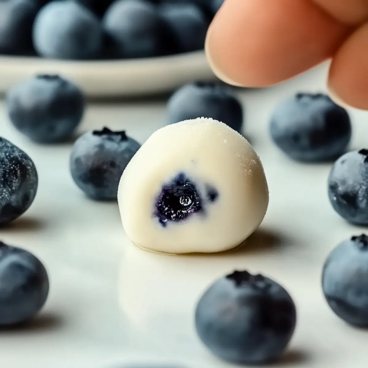 Frozen Greek Yogurt Blueberry Bites