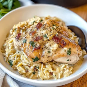 Slow Cooker Parmesan Herb Chicken & Orzo