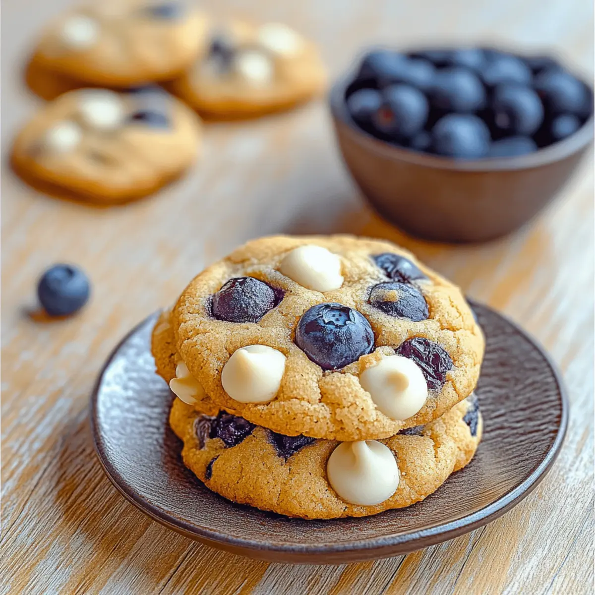 Blueberry White Chocolate Chip Cookies