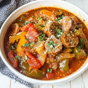 Crockpot Italian Sausage and Peppers