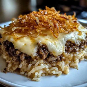 French Onion Ground Beef and Rice