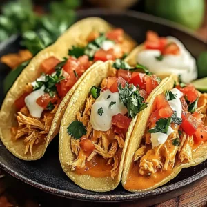 Queso Chicken Tacos
