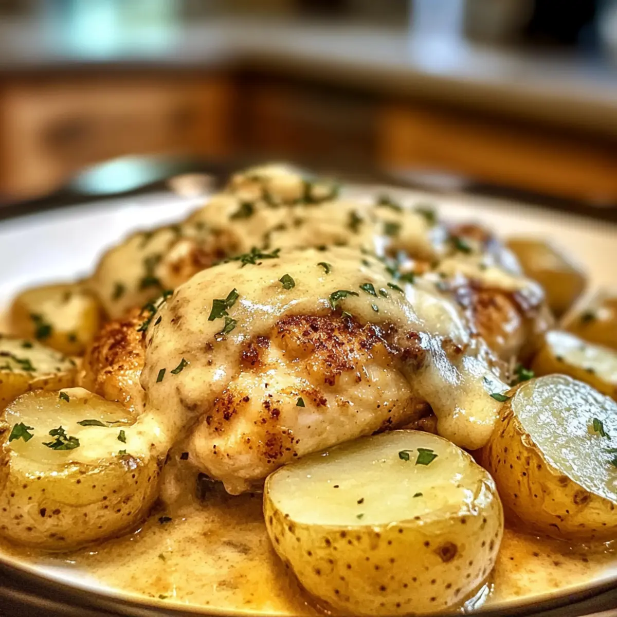 Garlic Parmesan Crockpot Chicken & Potatoes