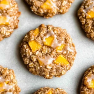 Peach Oatmeal Breakfast Cookies
