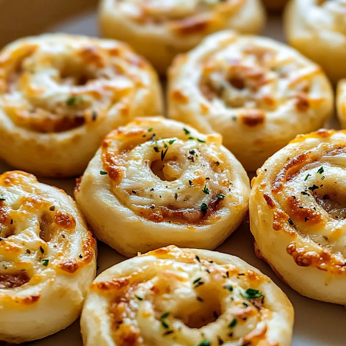 Cheesy Garlic Pizza Pinwheels