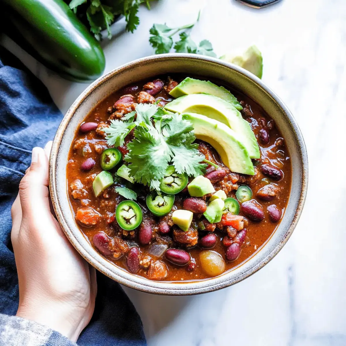 Hearty Crock Pot Vegetarian Chili