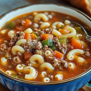 Beef Macaroni Soup