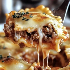 Beef and Cheese Ravioli Casserole