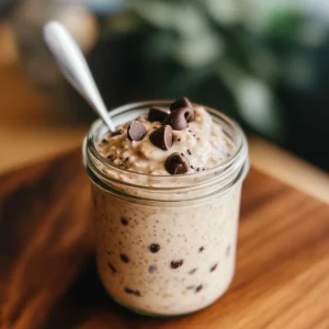 Chocolate Chip Cookie Dough Overnight Oats