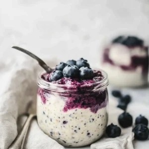 Blueberry Cheesecake Overnight Oats