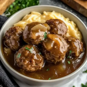 French Onion Meatballs