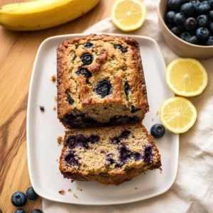 Zesty Lemon Blueberry Banana Bread