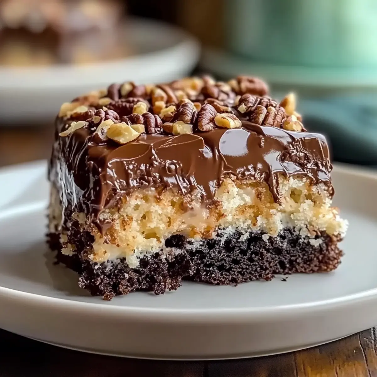 German Chocolate Poke Cake