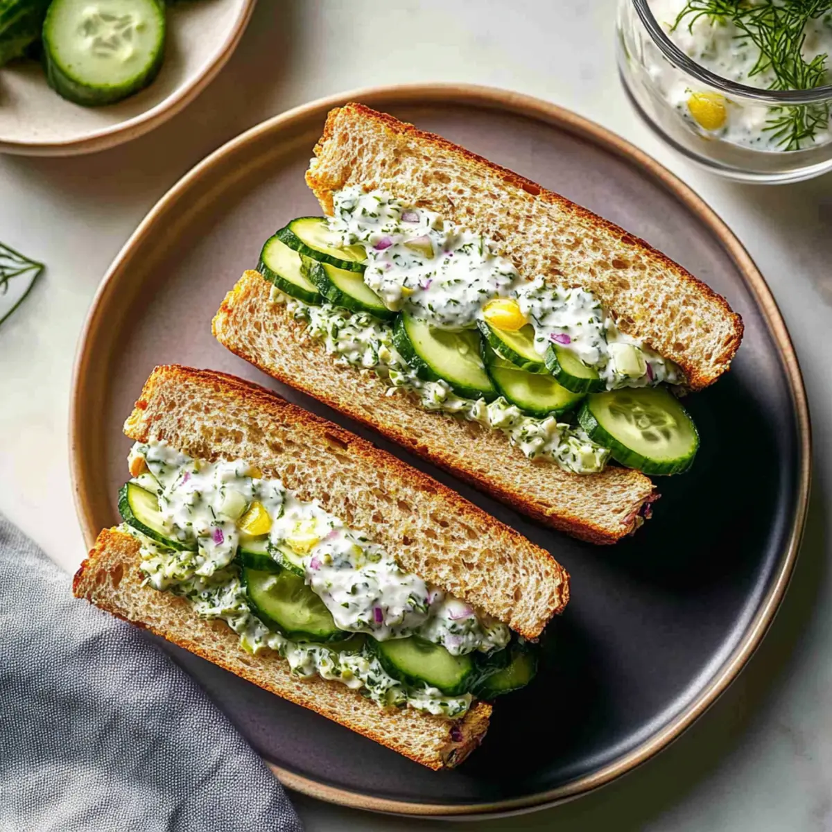 Cucumber Salad Sandwiches