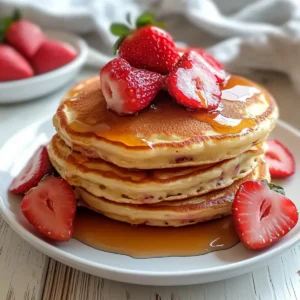 Breakfast Strawberry Pancakes