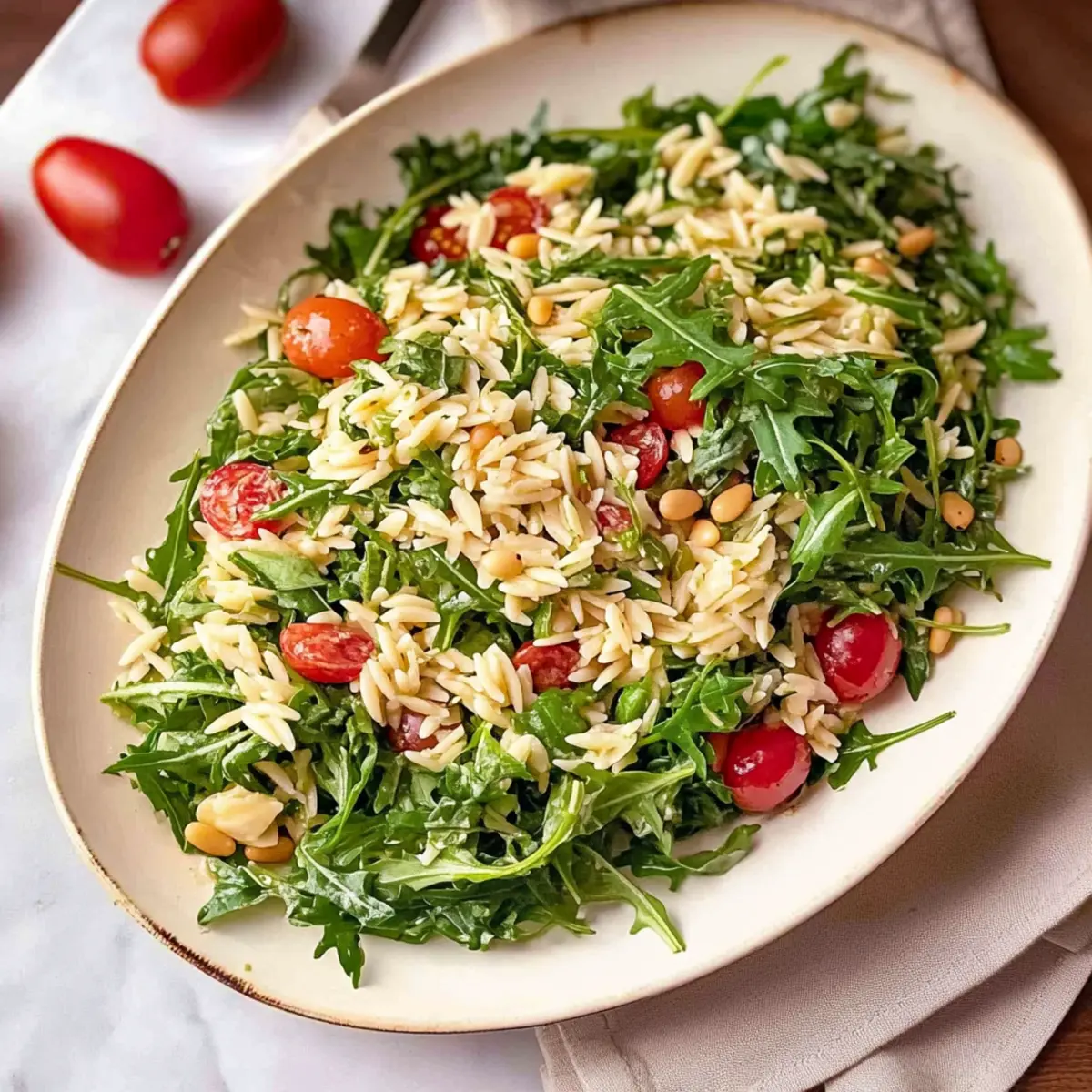 Arugula Orzo Salad Recipe with Lemon Vinaigrette