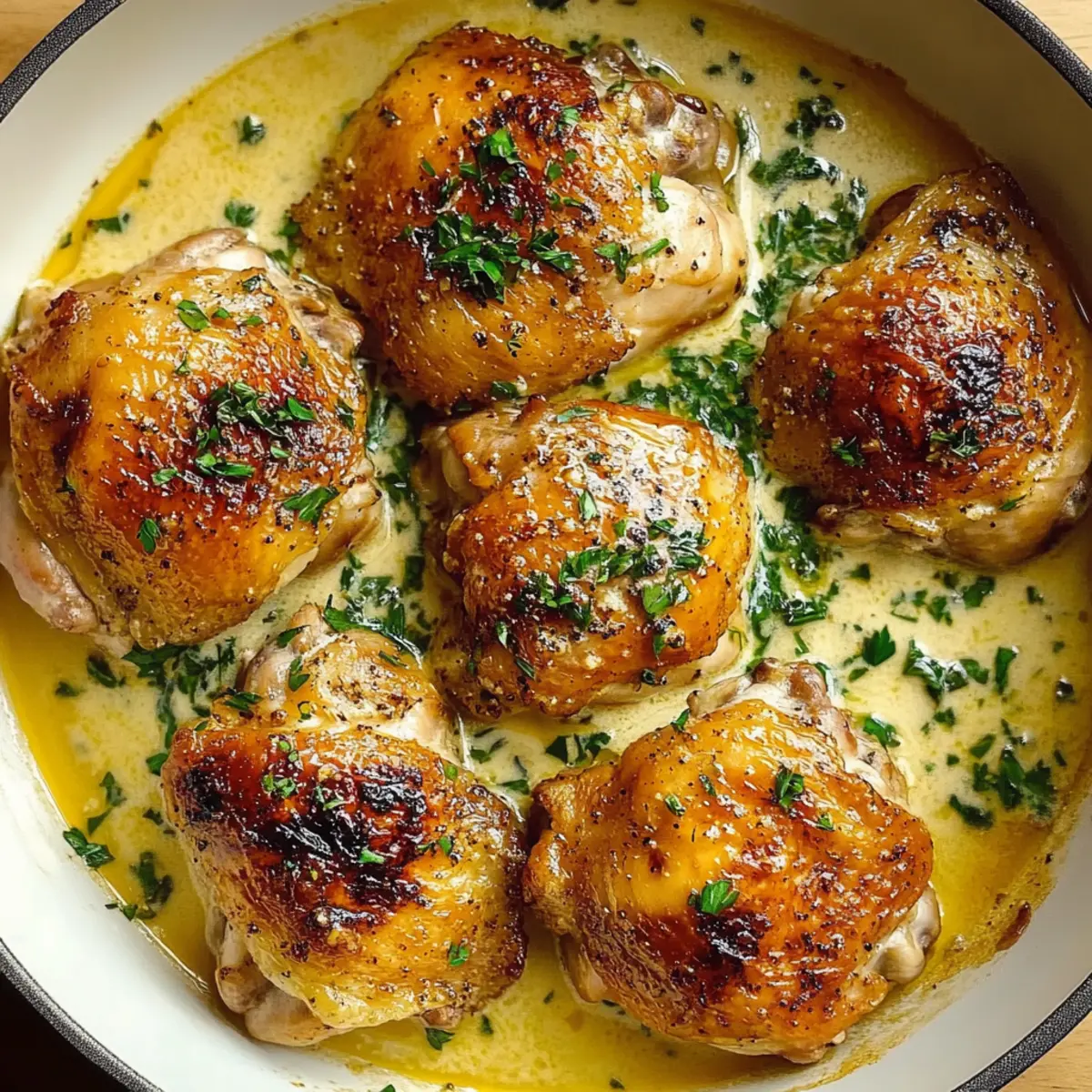 Creamy Garlic Chicken Thighs