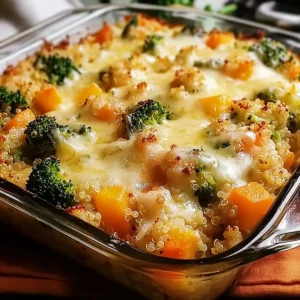 Cheesy Veggie Quinoa Casserole