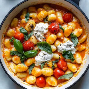 Creamy Tomato Gnocchi with Burrata