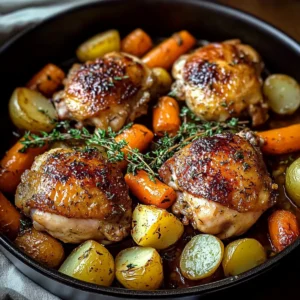 One-Pan Roasted Chicken Thighs