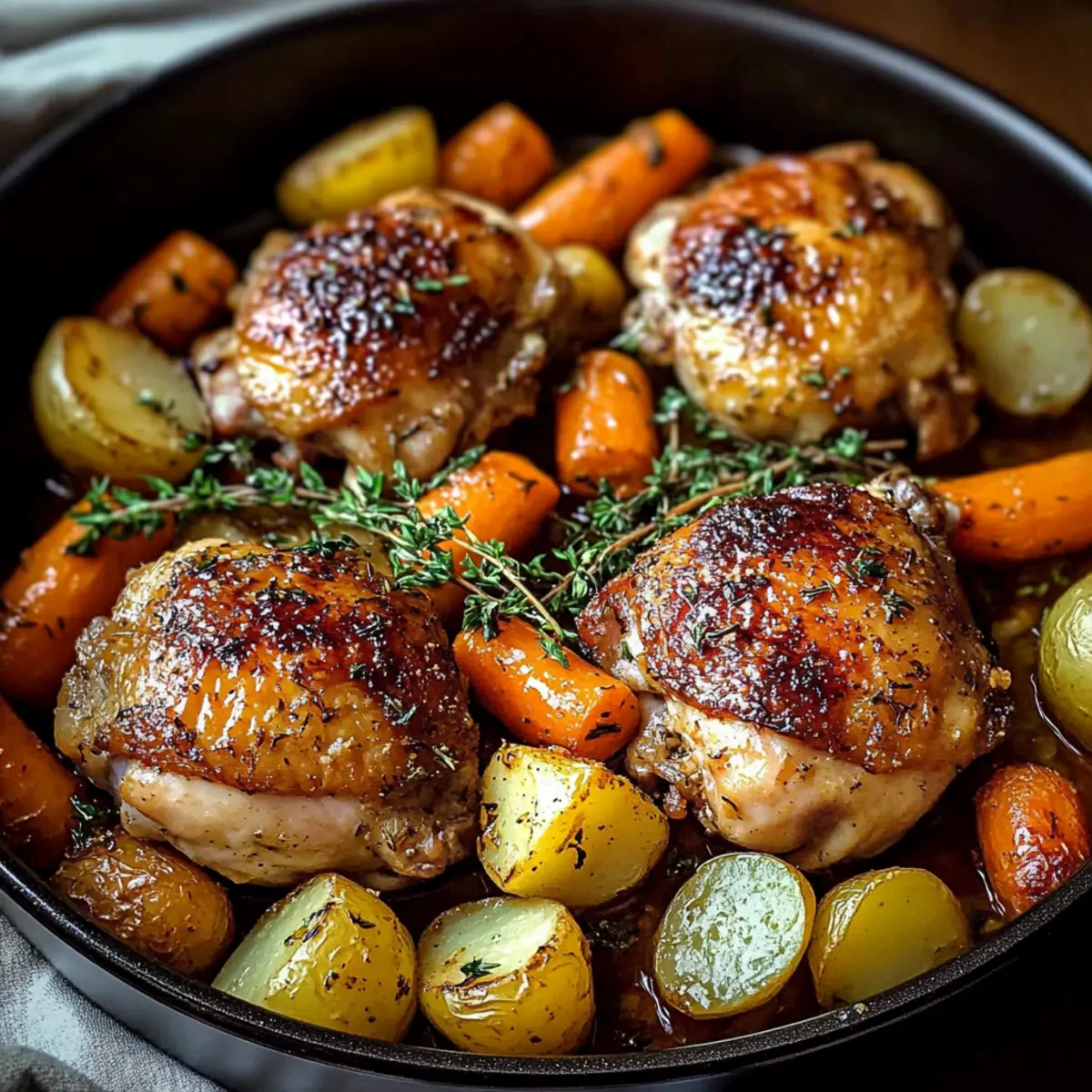 One-Pan Roasted Chicken Thighs