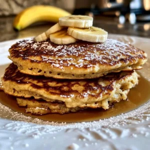 Banana Oat Blender Pancakes