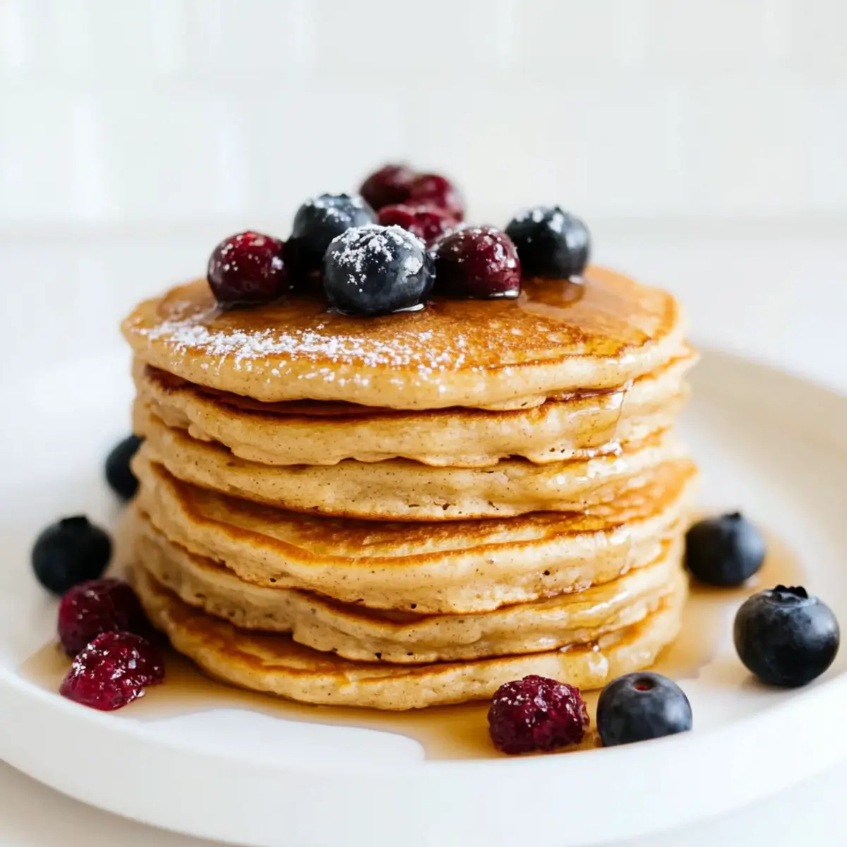 Flourless Vanilla Oatmeal Pancakes