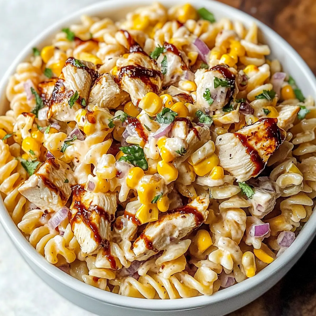 BBQ Chicken Pasta Salad