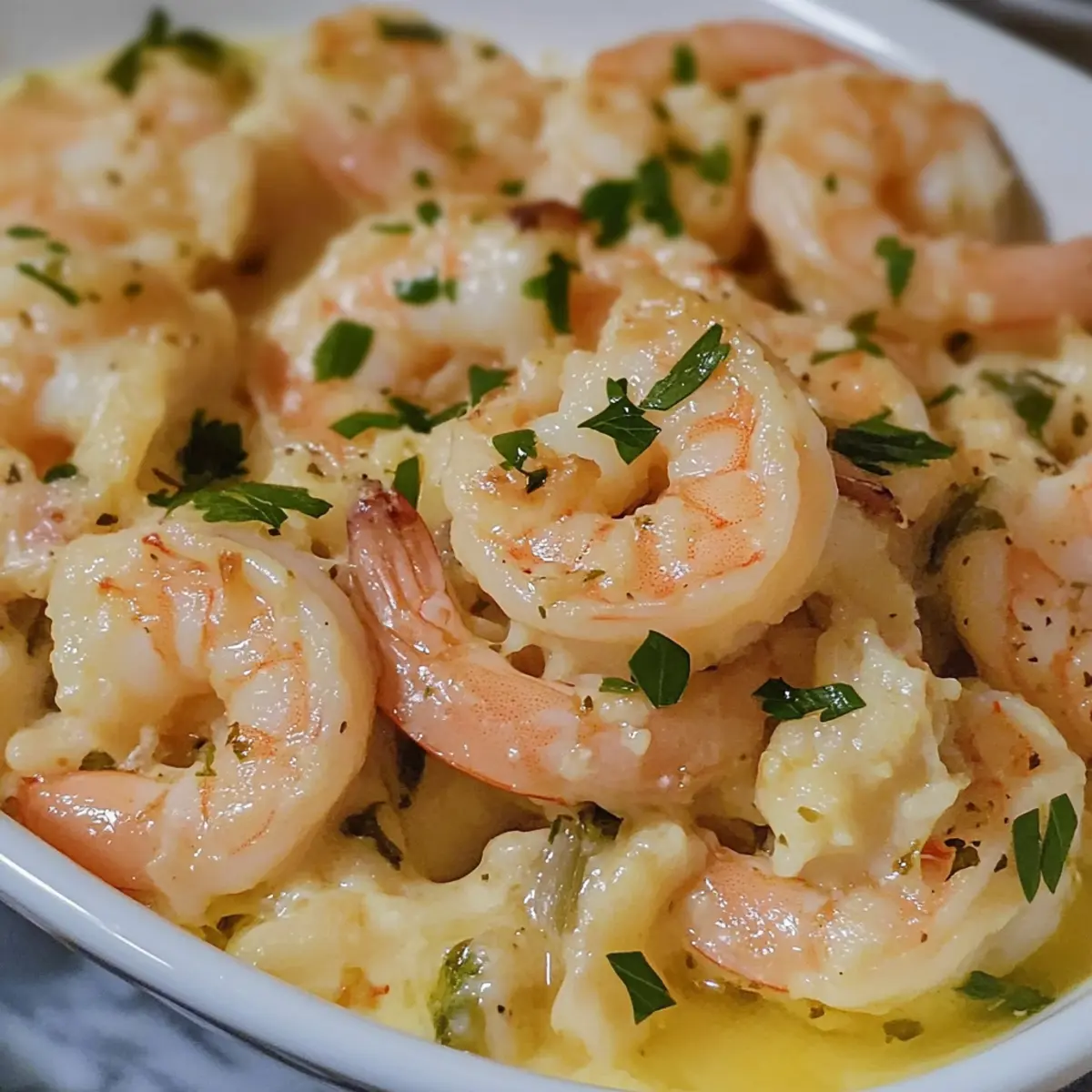 Shrimp Scampi Pasta Bake
