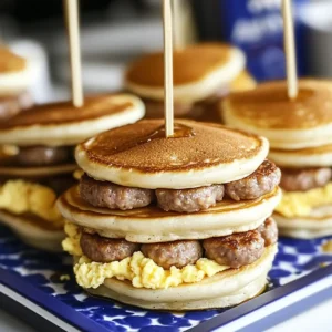 Pancake Sausage & Egg Sliders