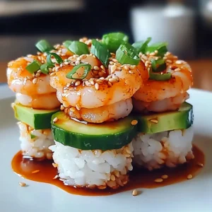 Spicy Shrimp Sushi Stacks