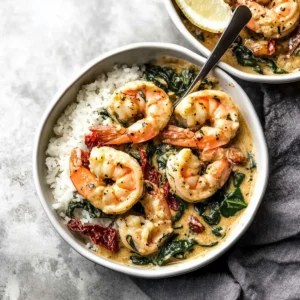 One Pan Creamy Garlic Shrimp