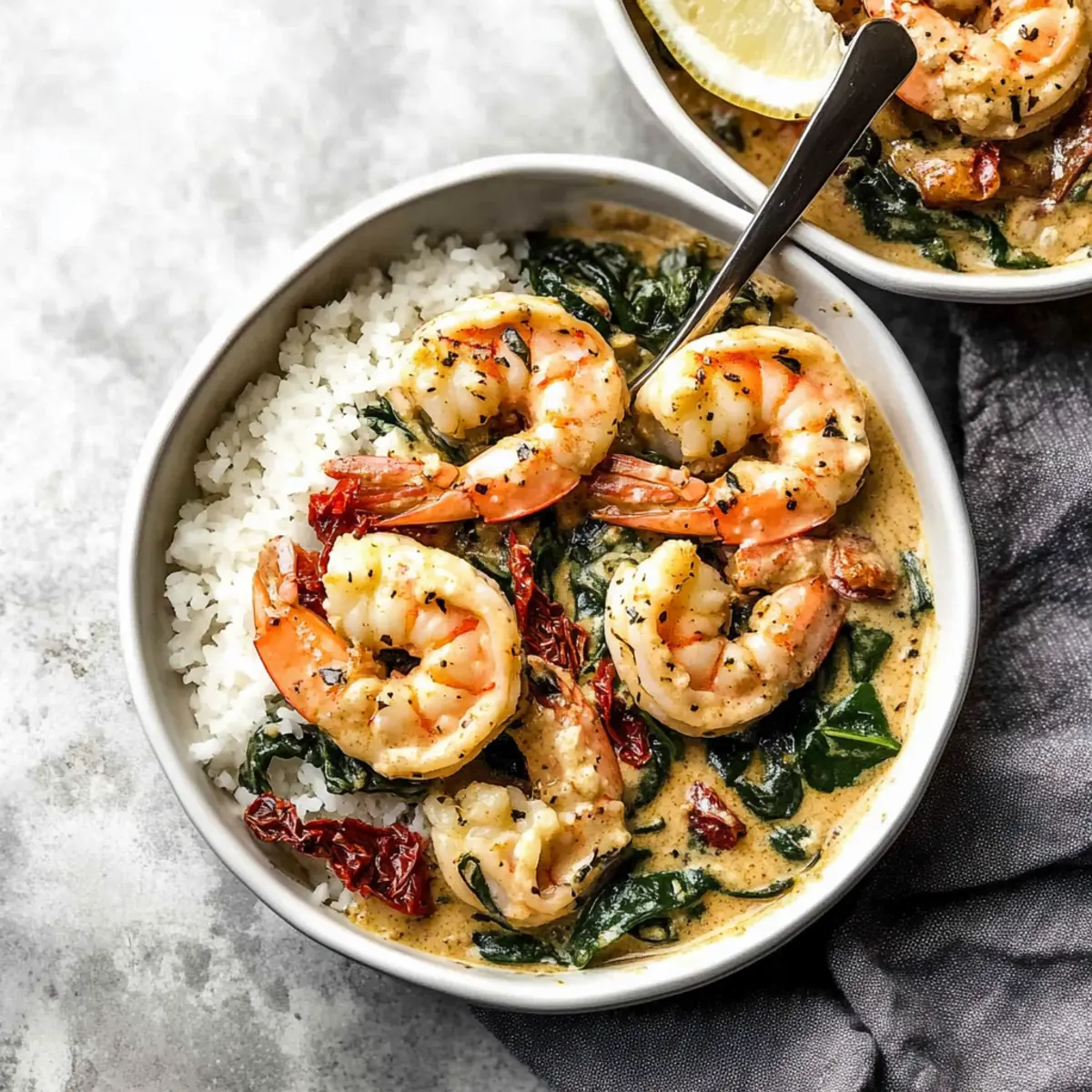 One Pan Creamy Garlic Shrimp