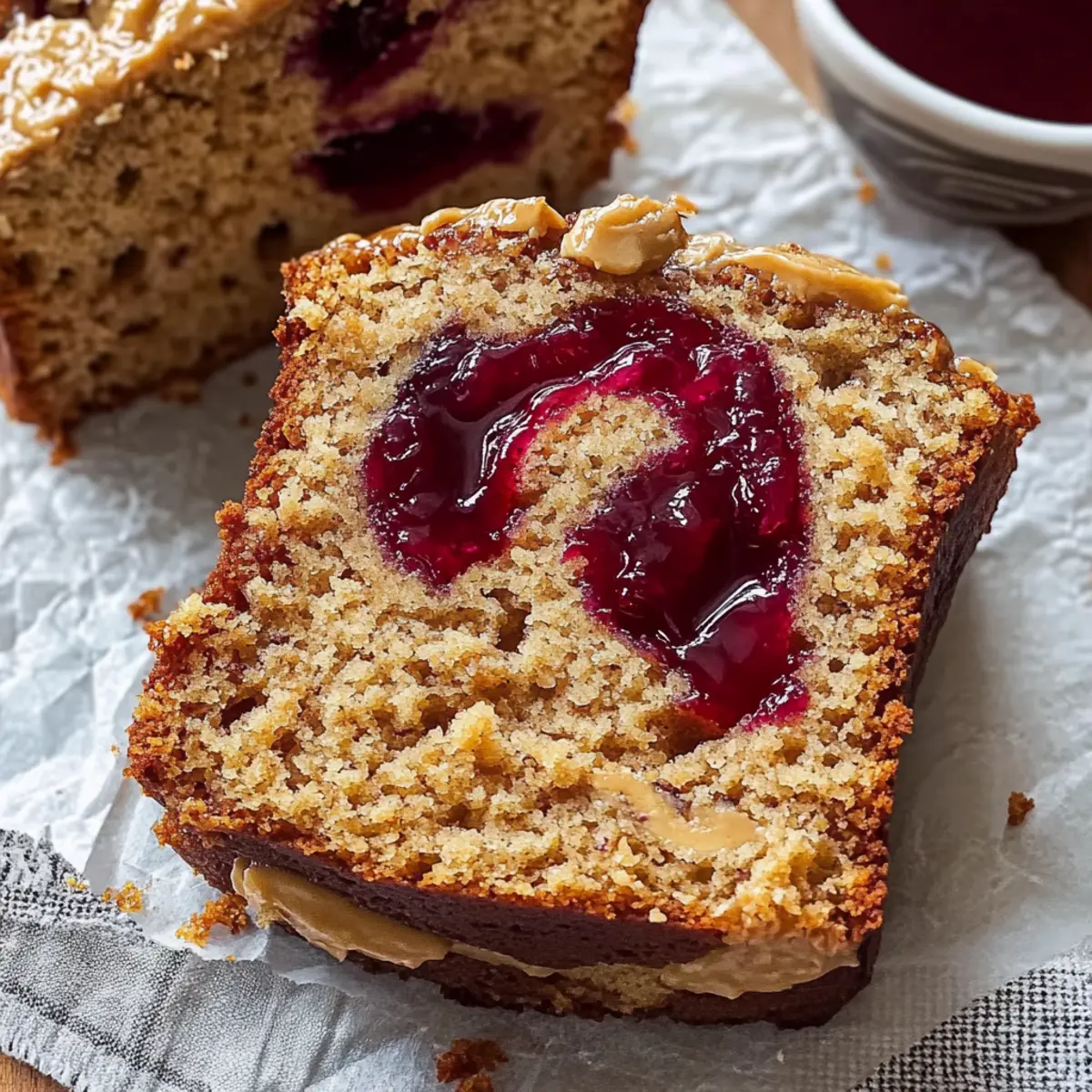 Peanut Butter & Jelly Banana Bread