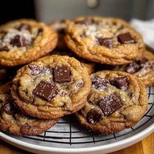 Brown Butter Sourdough Discard Chocolate Chip Cookies