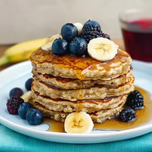Banana Oatmeal Pancakes