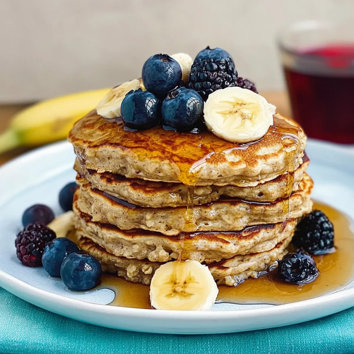 Banana Oatmeal Pancakes