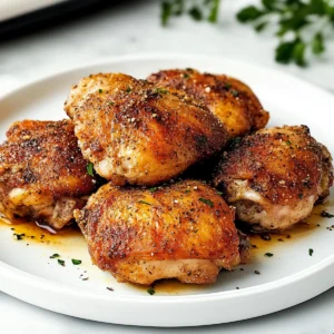 Crispy Baked Chicken Thighs