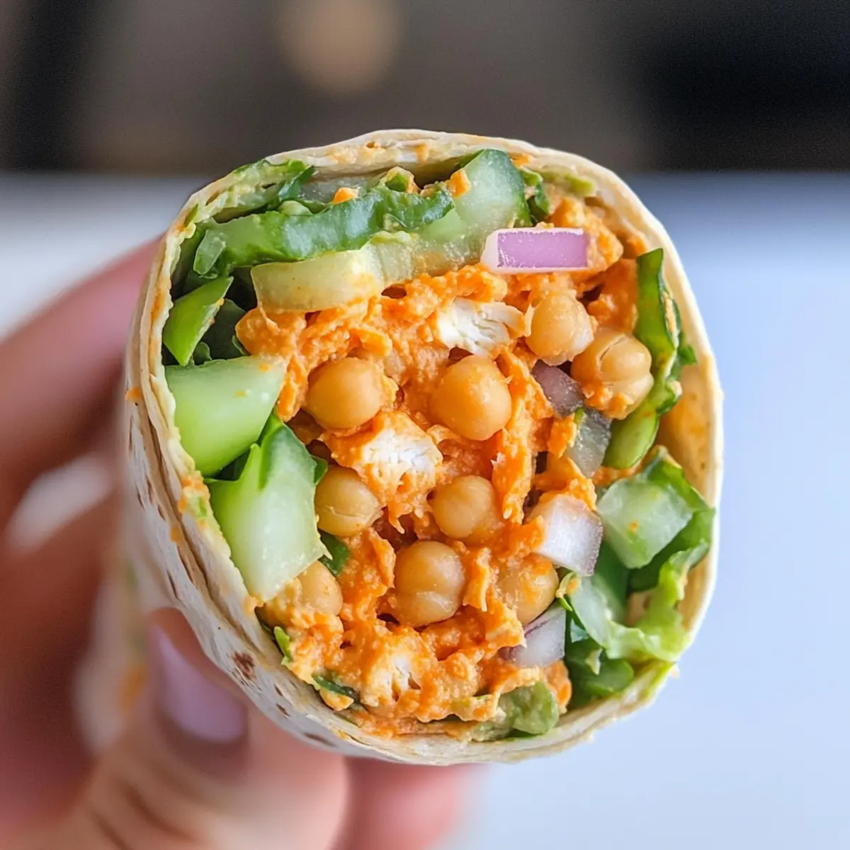 Buffalo Chickpea Wraps