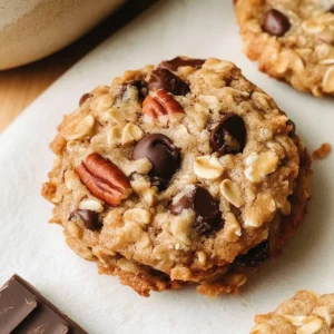 Dark Chocolate Chip Oatmeal Cookies