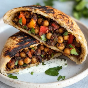 Grilled Chickpea Veggie Pita