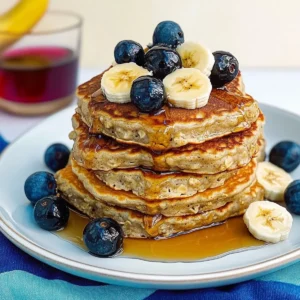 Banana Oatmeal Pancakes