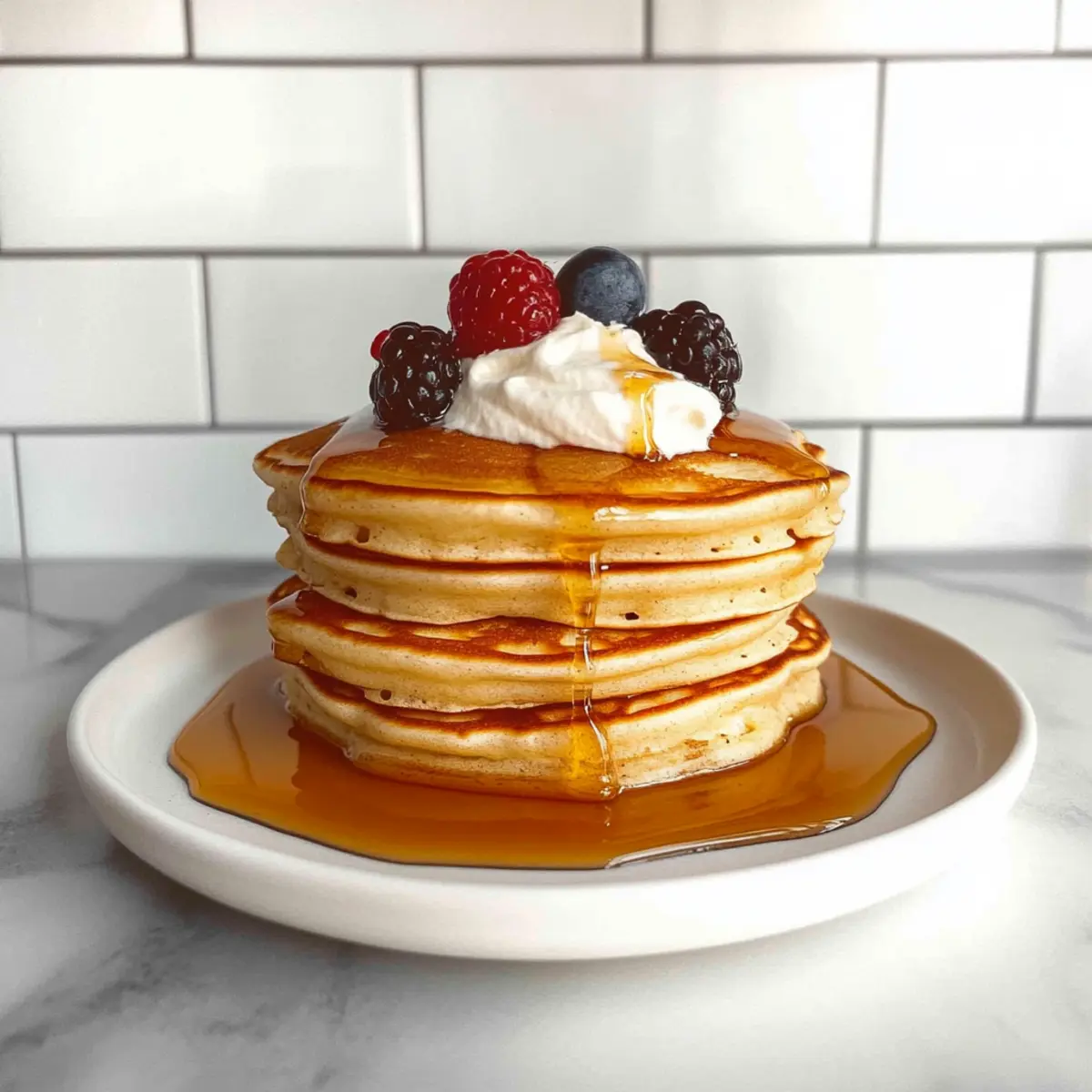 Fluffy Eggless Pancakes