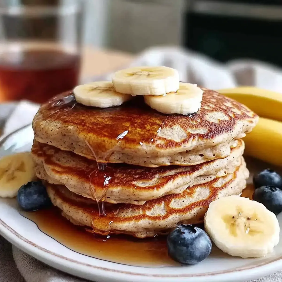 3 Ingredient Banana Oatmeal Pancakes