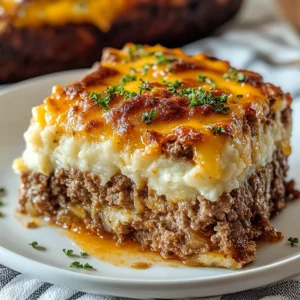 Meatloaf with Mashed Potatoes and Cheese