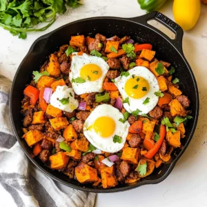 Loaded Sweet Potato Sausage Hash